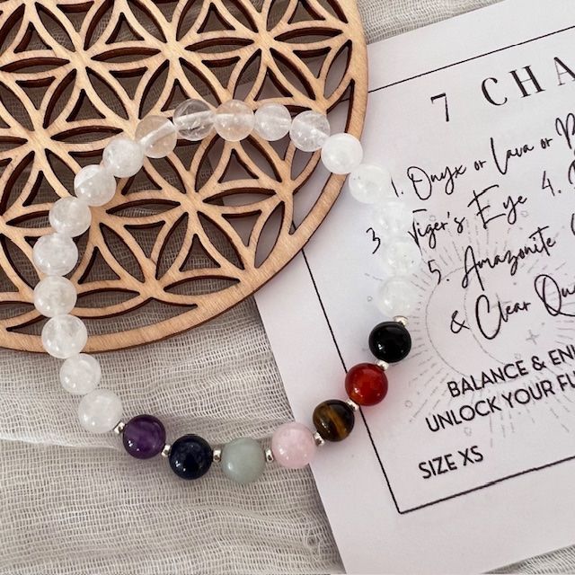 Bracciali & Braccialetti: Bracelet 7 chakras - base cristal de roche – Nuovo e nell'imballaggio originale da Pully venduto da sunaddict 3