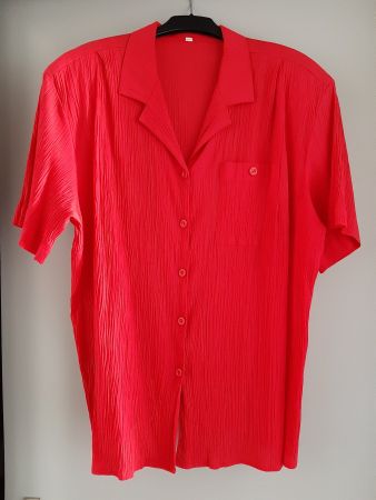 leichte Bluse kurzarm, Grösse 52, in rot