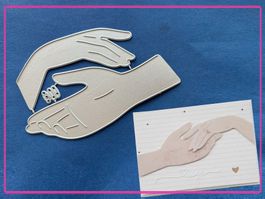 Hände, Ringe, Hochzeit - Stanzschablone