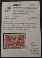 1918: Gebirgslandschaft 3Fr.Nr.142 ** Attest Loertscher