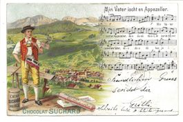Werbung: Chocolat Suchard - Min Vater isch ... Litho - 1904