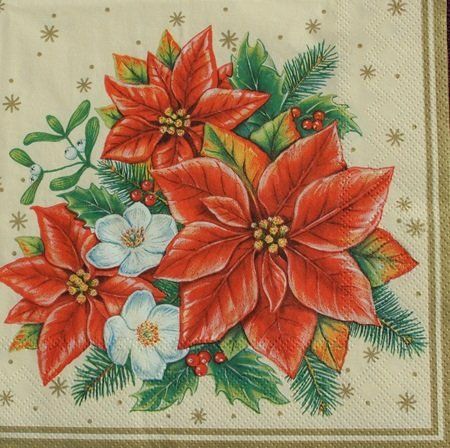 Tovaglioli: Serviette weihnachtsstern (w18) 2Stk. – Nuovo (secondo la descrizione) da Schlatt TG venduto da kreativ-atelier