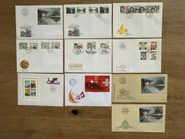 Schweiz - 10 großformatige FDC‘s schöne Auswahl