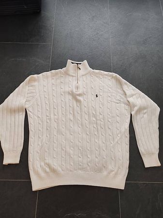 Polo Ralph Lauren white cream heavy sweater size XL 