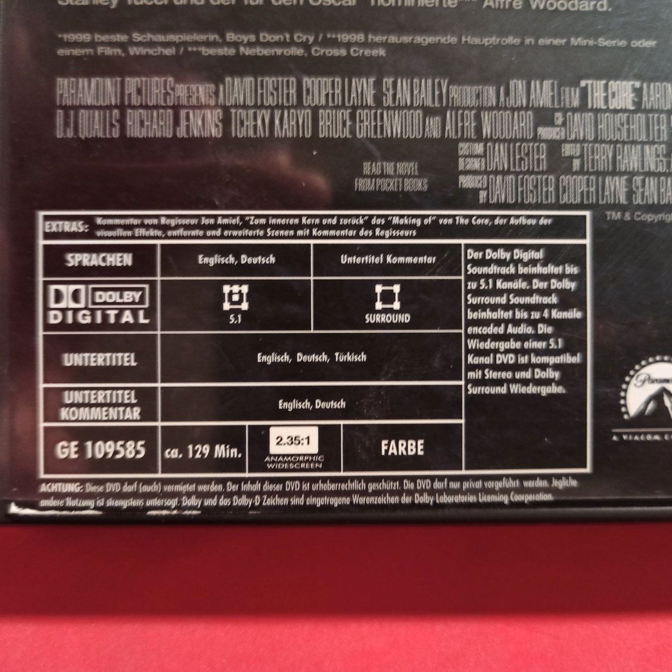 Tutti i DVDs: The Core - Der innere Kern – Usato da Dübendorf venduto da kb86_MOVIE 2