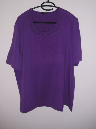 2 x Stretch - T-Shirt, Viola + Blau, Gr. 48 * dELMOd *