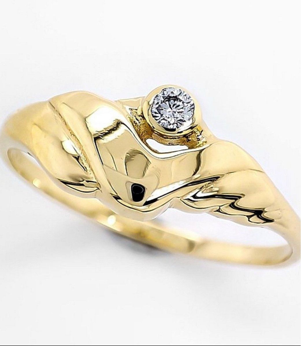 Anelli: 14k Gelbgold Ring mit 0.05ct Pink Diamant – Nuovo e nell'imballaggio originale da Untersiggenthal venduto da TimeandShine 2