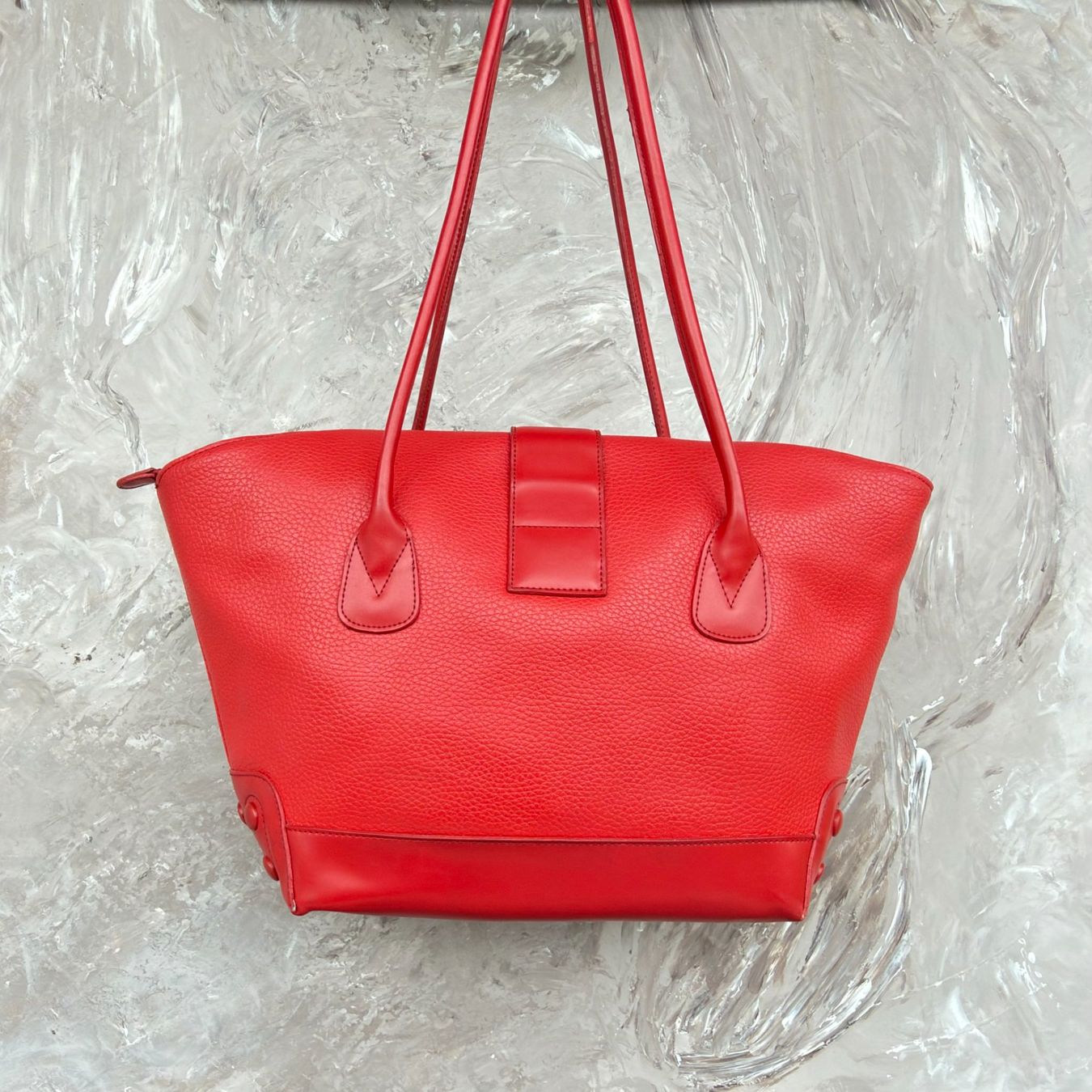 Taschen für Damen: Sac Cabas Rouge Boucle Argentée – Gebraucht aus Thônex von BrYu 1