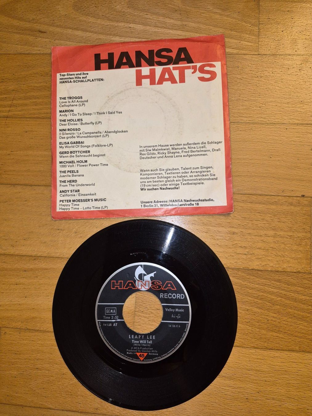 Dischi in vinile: Leapy Lee - Little Arrows - Single 1968 – Usato da Egg b. Zürich venduto da orwell1984 1