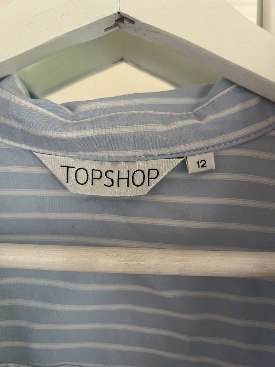 Topshop Camicette: Topshop Bluse Gr. 40 Hellblau Gestreift – Usato da Liebefeld venduto da nat_h5l8 3
