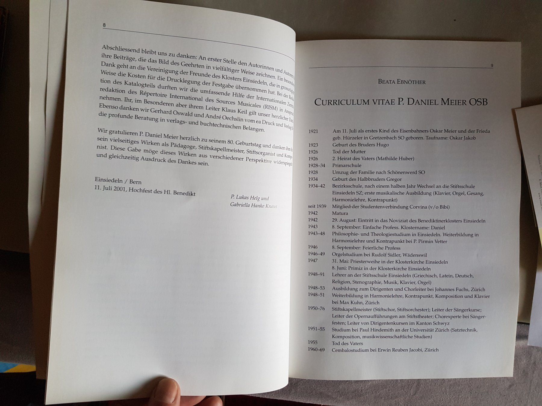 Libri: Ad Maiorem dei Gloriam - 2001 - Festausgabe P. Daniel Meier – Usato da Walterswil BE venduto da Lonitti 7