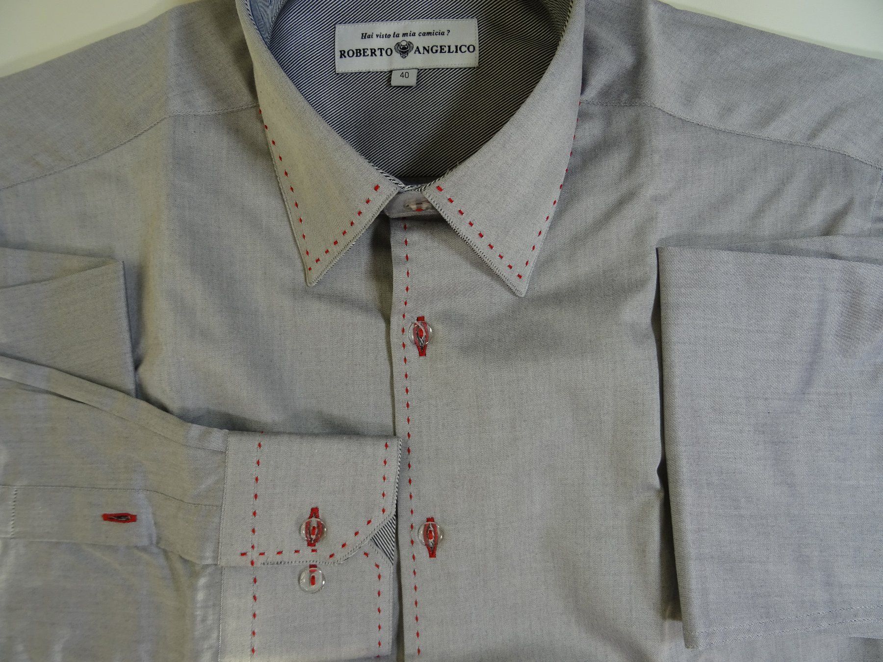 Camicie: Baumwollhemd Herren Grösse 40 - Slim Fit – Usato da Zürich venduto da pet_gcy9 3