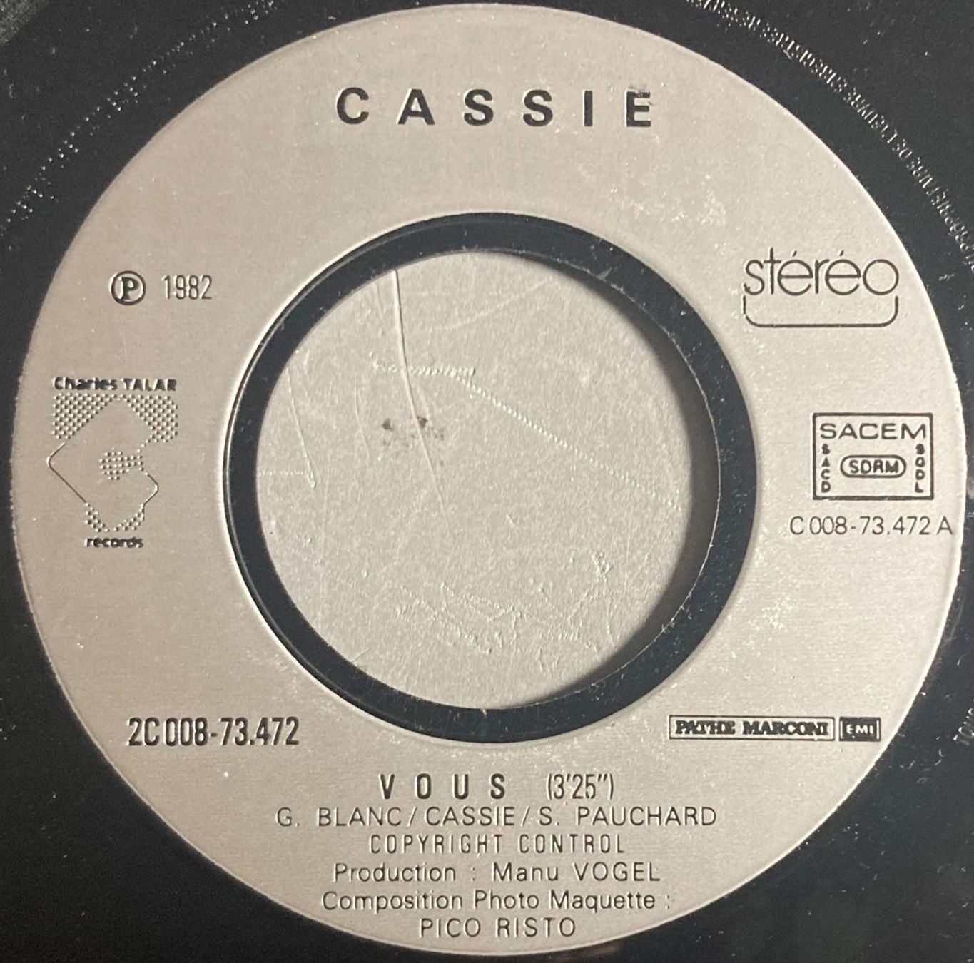 Dischi in vinile: CASSIE - VOUS – Usato da Poliez-Pittet venduto da Newtown-Records 2