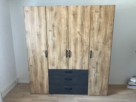 Livique Kleiderschrank Demian Braun Holz