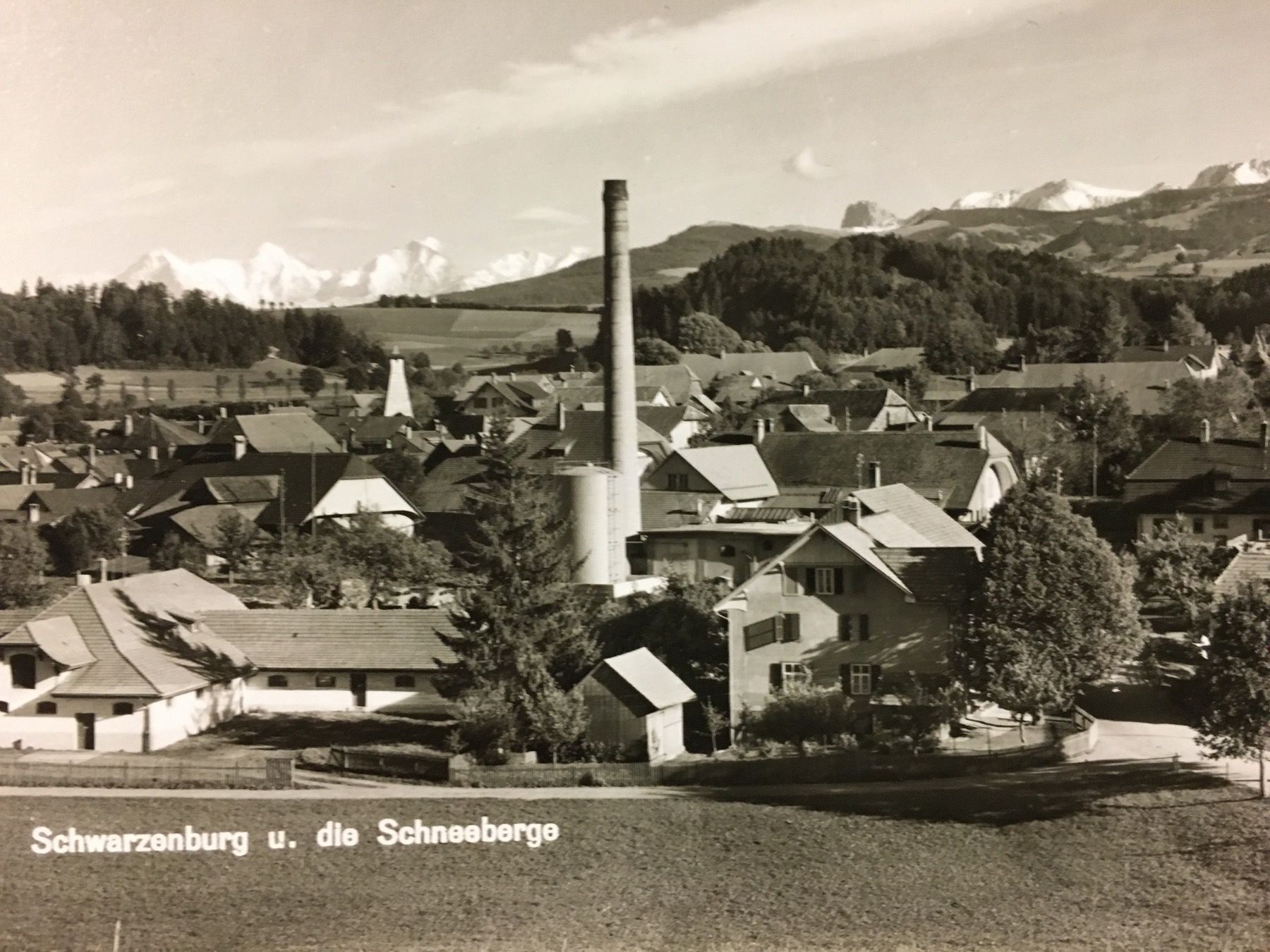 Cartoline postali: Alte Ansichtskarte Schwarzenburg  u. die Schneeberge, – Usato da Lanzenhäusern venduto da vic63 1