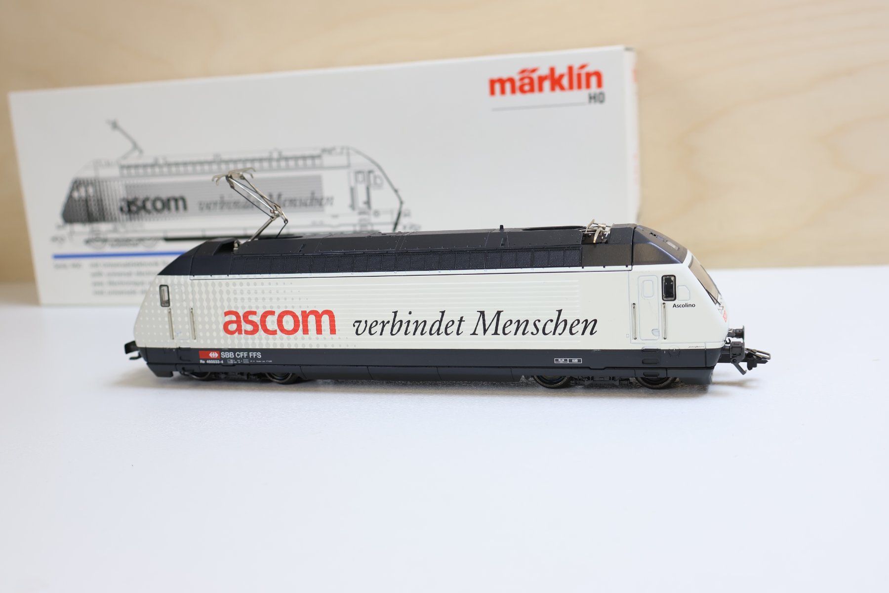 Märklin Modellini di ferrovie: Märklin SBB Re 460 E-Lok "ascom" 34617 Digital - H0 – Usato da Winterthur venduto da Monstera 6