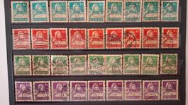 Lot antike CH Briefmarken Tell Brustbild 10Rp.