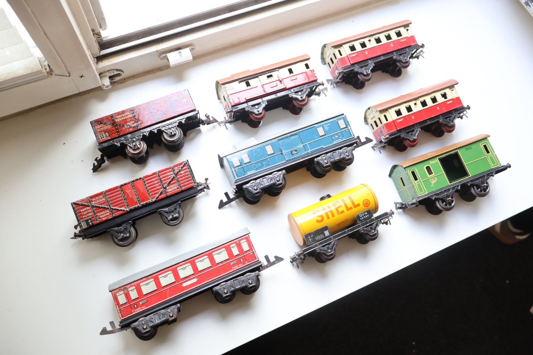 Fleischmann Modellini di ferrovie: Fleischmann & Co 9 x Wagen - Spur 0 Blech – Usato da Winterthur venduto da Monstera 8