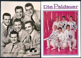 Autogrammkarten: Hazy Osterwald und Paldauer