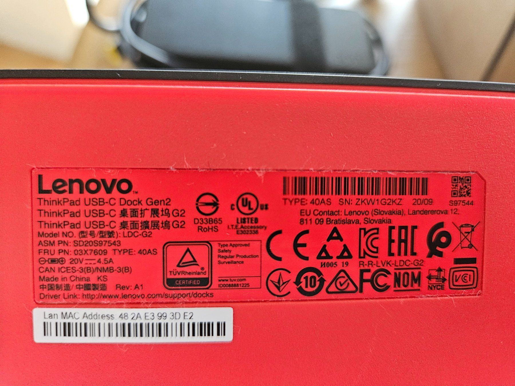 Lenovo Docking station: Lenovo ThinkPad USB-C Dock Gen 2 Dockingstation ohne Kabel – D'occasion à Winterthur par Loooper 5