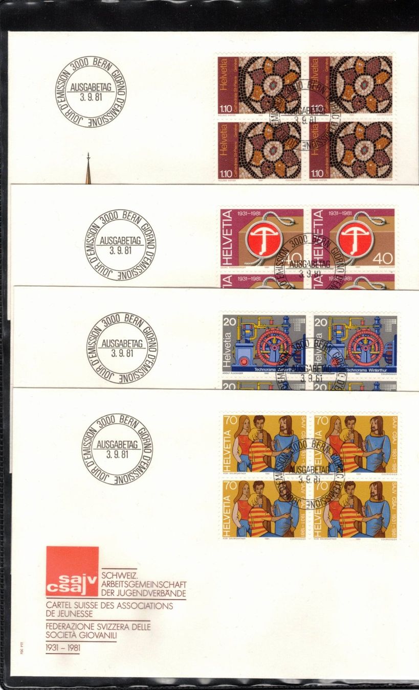 Tutti i francobolli: FDC  4 er Ausgabetag 1981 – Nuovo (secondo la descrizione) da Rheinau venduto da loxis