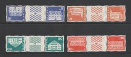 1970 -1973 Satz  Kehrdrucke mit Bogennummern 2 ** Postfrisch