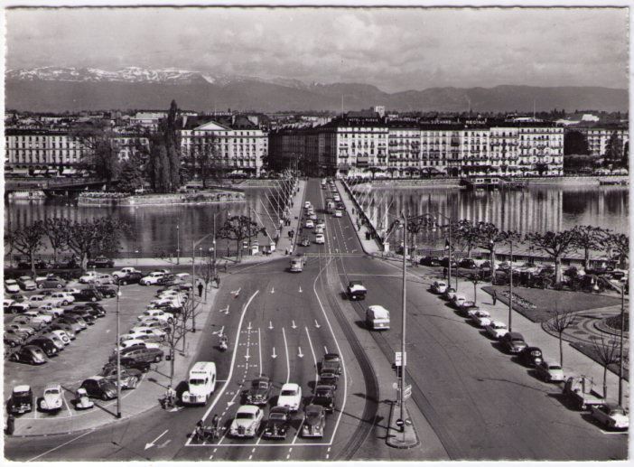 Cartoline postali: Genf / Genève -  Le Pont du Mont-Blanc – Usato da Binningen venduto da Mountainrider
