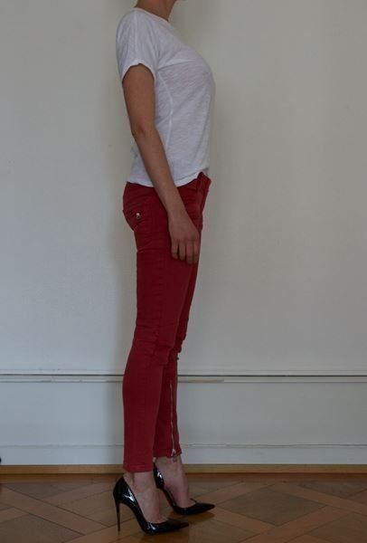 Jeans: (KOPIE) Balmain, jeans slim rouge, – Usato da Oberglatt ZH venduto da Hero1512 2