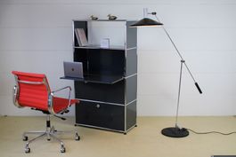USM Highboard und Schreibtisch in Anthrazitgrau
