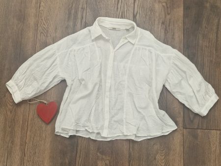 Baumwoll Esprit Bluse weiss Grösse S top Zustand