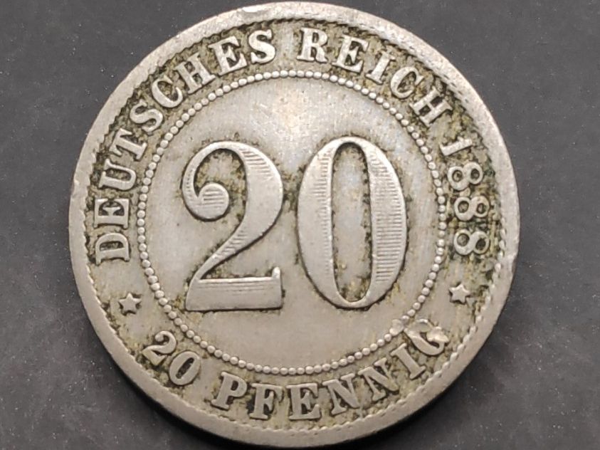 Toutes les monnaies: 1888 A - 20 Pfennigs type 1 - large shield – D'occasion à Sirnach par Trekk64 1