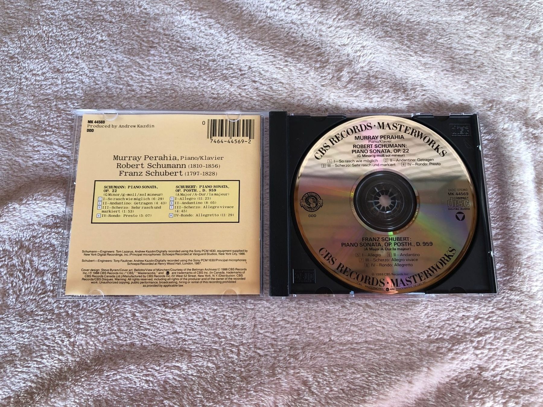 CD: Schubert & Schumann: CD Murray Perahia Klavier – Usato da Schübelbach venduto da Dolly990_2 1