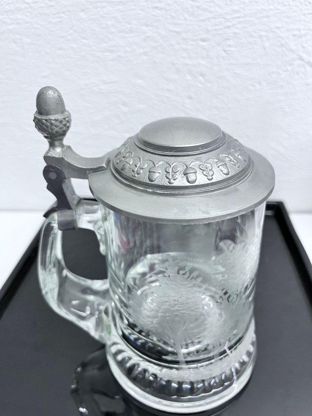 Gläser: Alte Bierkrug mit Zinndeckel – Gebraucht aus Möhlin von mil_h55x 1