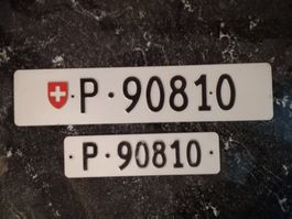 2x Nummernschild PTT Post ausrangiert 90810 Geburtstag