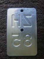 Velonummernschild ZH 85 / GÜLLER HÜTTIKON