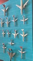 14 Modelflugzeuge Swissair, PanAm,DH110 Schabak, Dinky toys