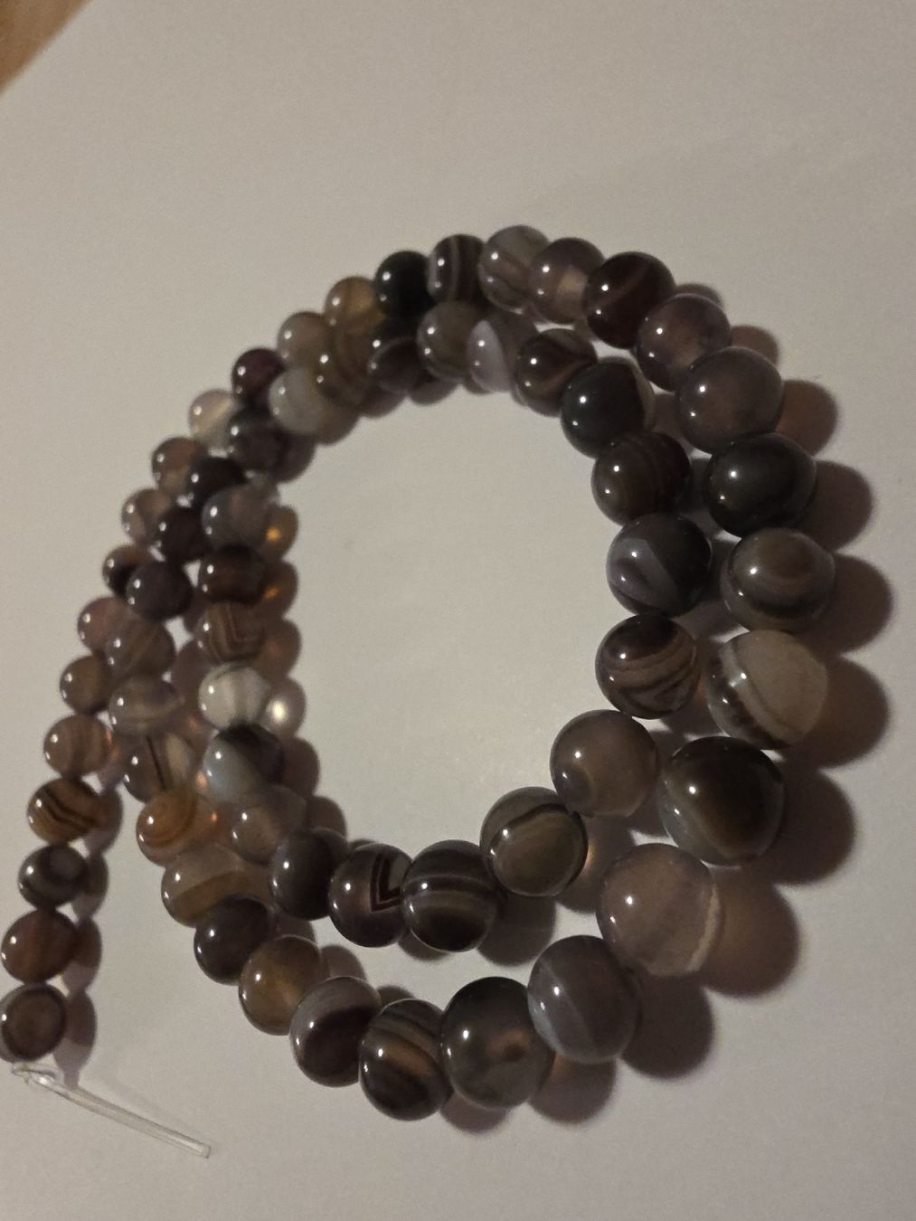 Minerali & Pietre curative: Sardonyx Botswana 6mm. Strang – Nuovo e nell'imballaggio originale da Menziken venduto da Mirager 1