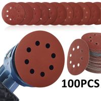 🐭 NEU 100x Schleifpapier 125mm Klett für schleifer