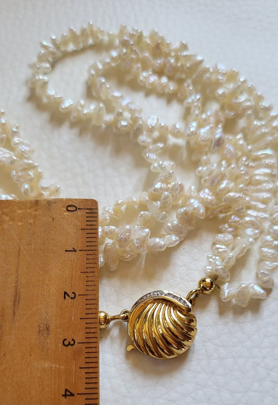 Catenine: Gold 750 Perlen Kette Mit Brillanten – Usato da Wald ZH venduto da Dasilver 6