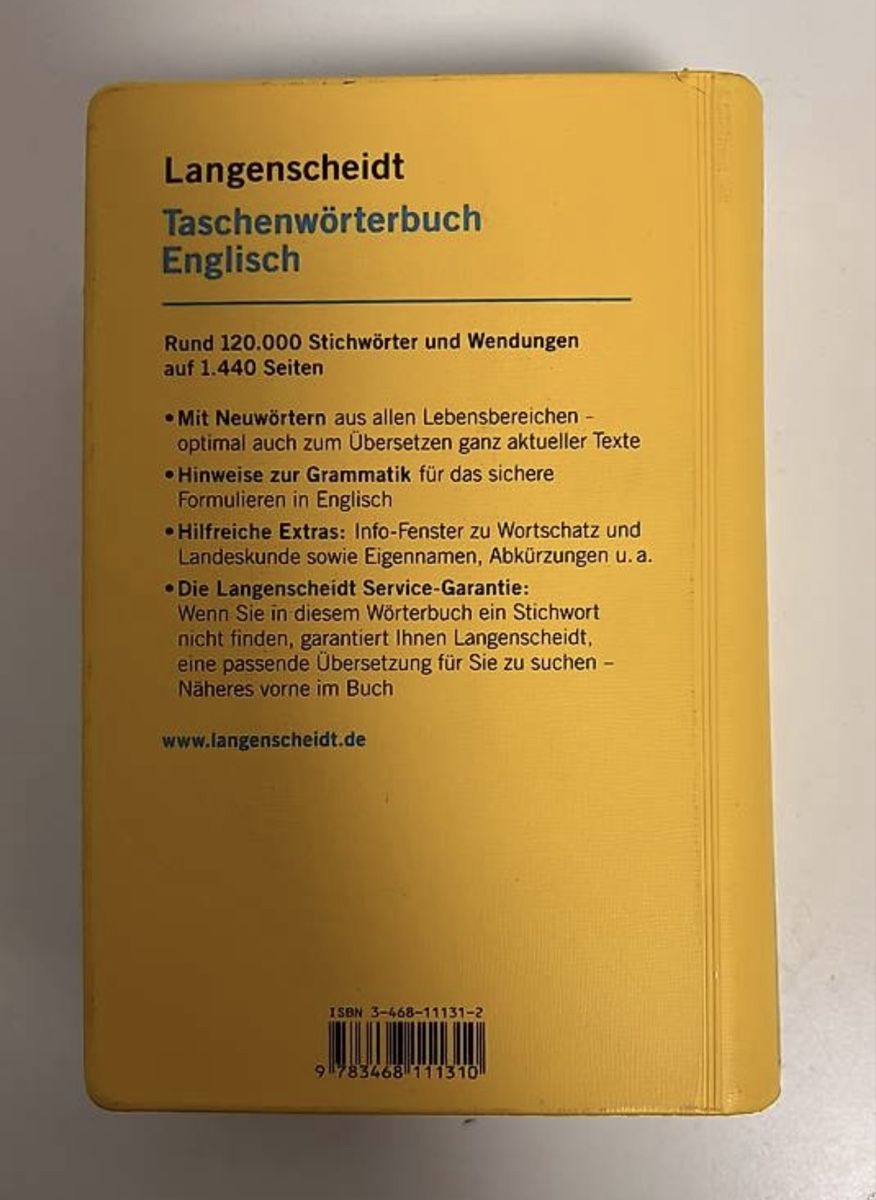 Libri: Langenscheidt Taschenwörterbuch Englisch – Nuovo (secondo la descrizione) da Zürich venduto da man_nq66 1