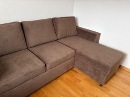 Ecksofa Tamara, Bezug Matrix 5 Marron, Top Zustand!