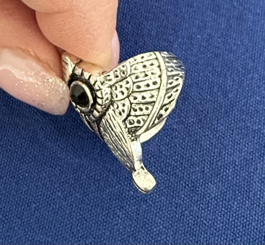 Anelli: Eulen Ring Silber Optik mit schwarzen Steinen, neuwertig! – Nuovo (secondo la descrizione) da Lyss venduto da Sibella56 3