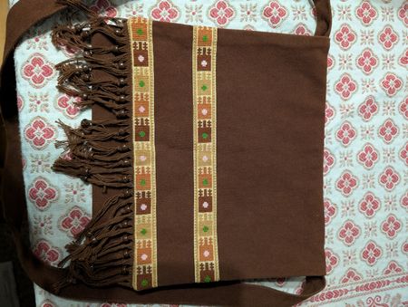 Al Badia handbag brown, with fringe, good condition