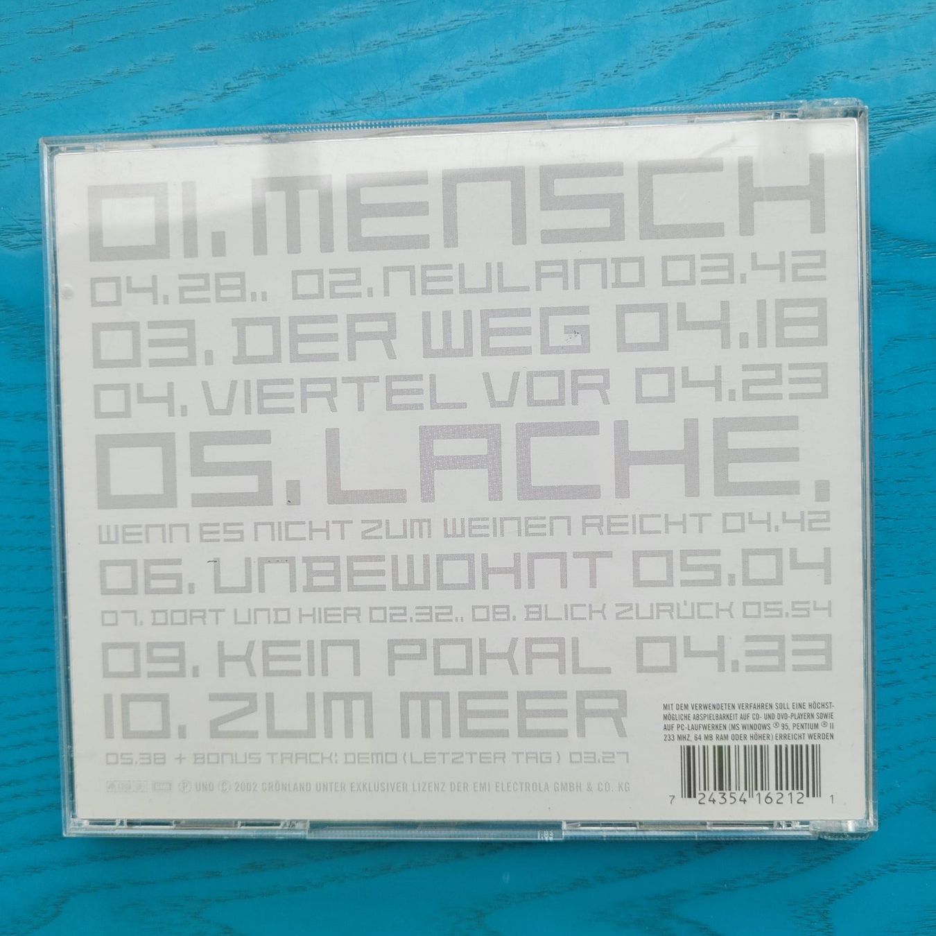 CD: Herbert Grönemeyer- Mensch – Usato da SCHÜBELBACH venduto da CoKaHa 1