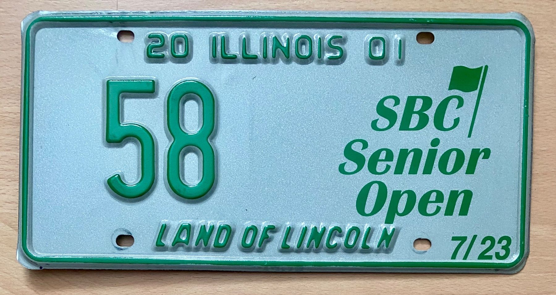 Schilder: US Illinois 2001 Oldtimer Autonummernschild – Gebraucht aus Wolfhalden von 19651979