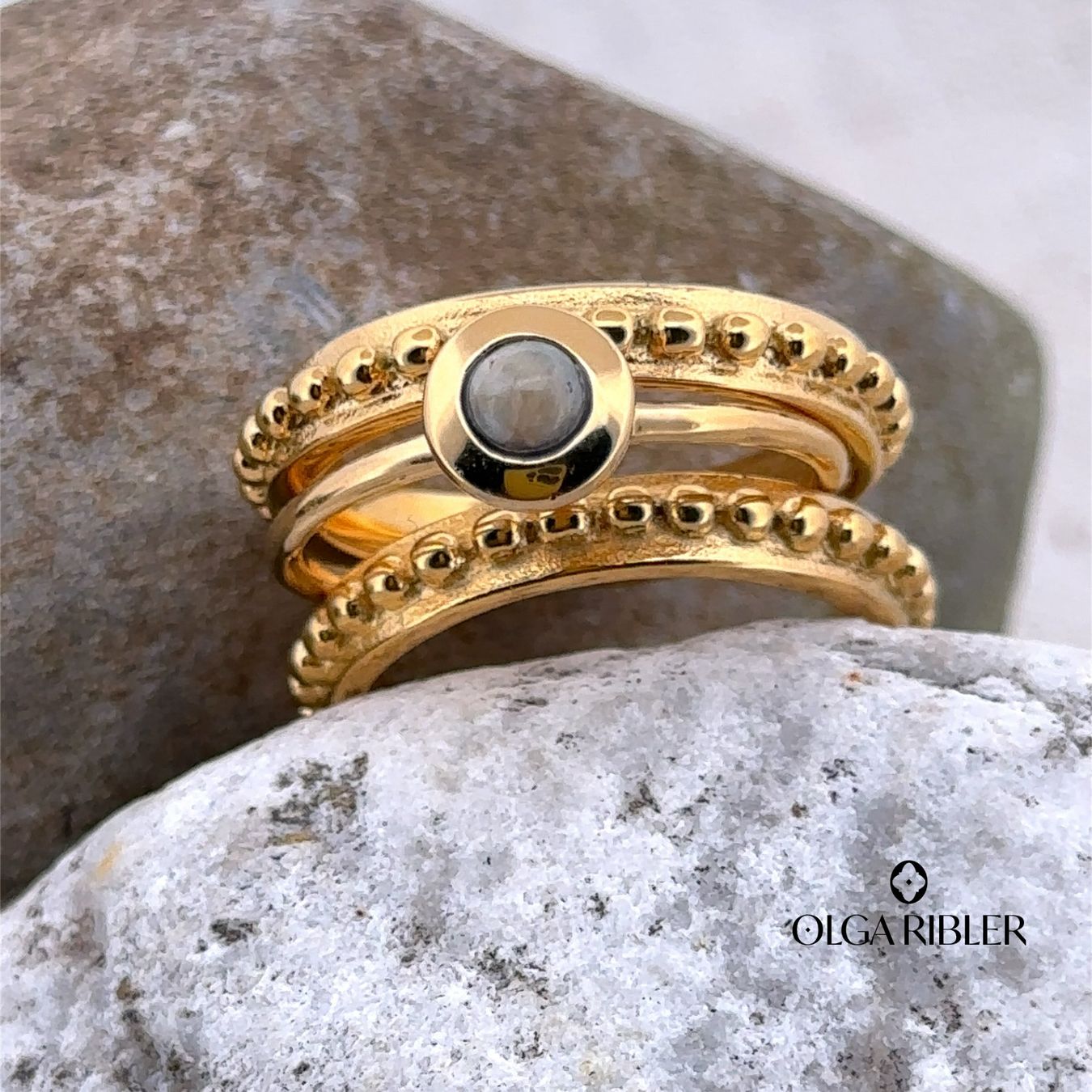 Olga Ribler Anelli: Ring SET Edelstahl Grösse 56 – Nuovo (secondo la descrizione) da Luzern venduto da Schmuckoutlet