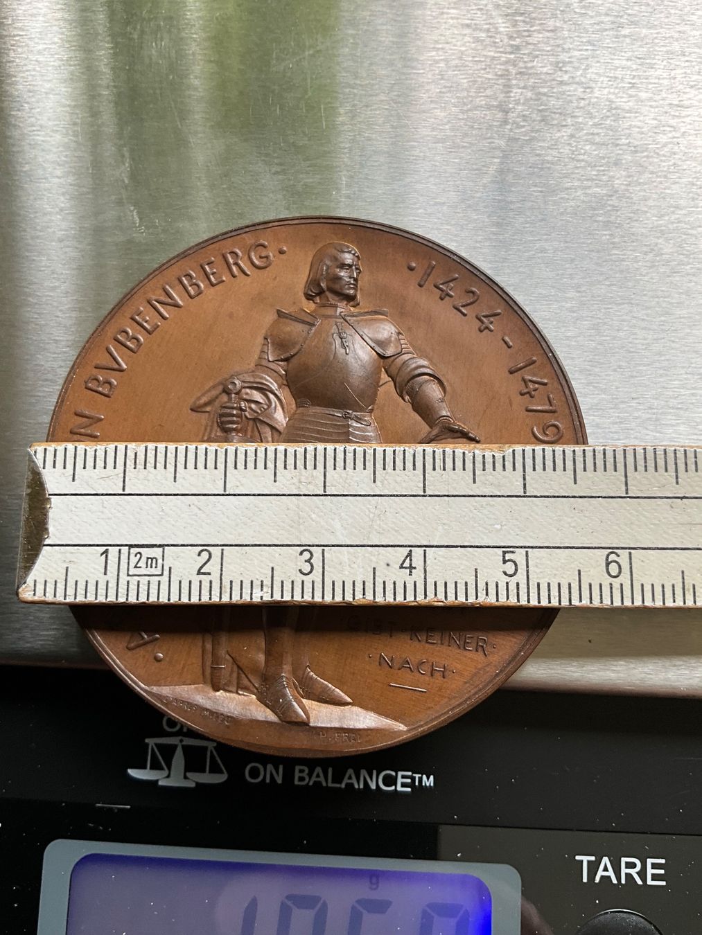 Medaglie: Adrian v. Bubenberg Medaille, 1897 Hans Frei Kupfer – Usato da Basel venduto da elster1986 4