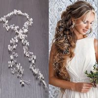 NEUER Braut Haarschmuck silberfarben ca 1m - 220451