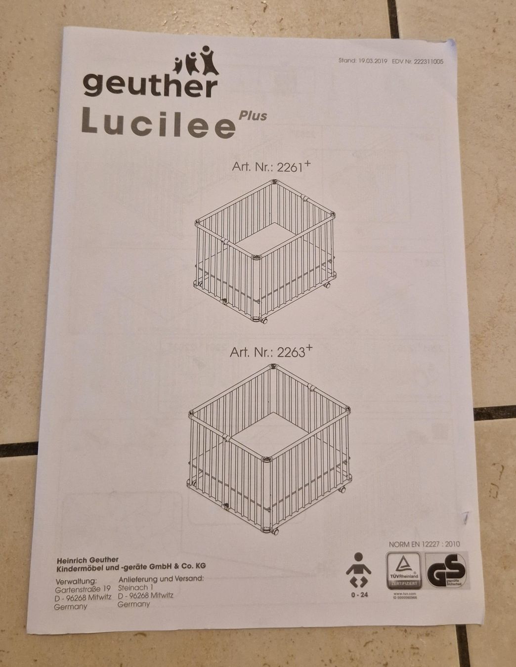 Geuther Box & Barriere di sicurezza: Laufgitter Geuther Lucilee plus – Usato da Maur venduto da burh 3