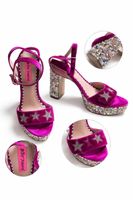 STATEMENT SCHUHE MIT GLITZER ABSATZ – GR. 36